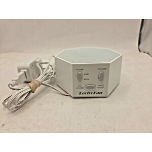LectroFan ASM1007 White Noise Machine White, Noise & Fan Sound, Tested Working